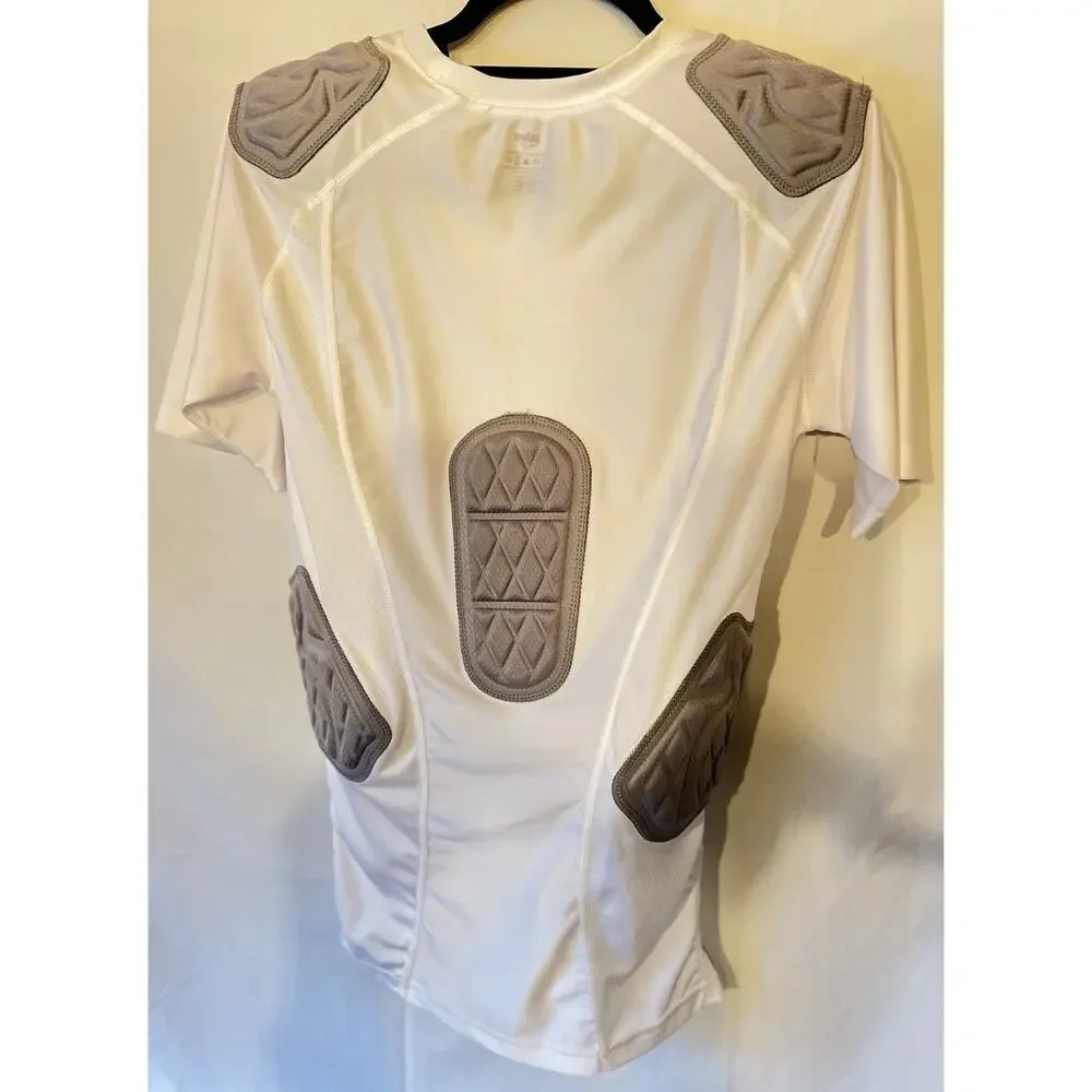 Schutt Padded Compression Shirt White with Padding Size Adult Small